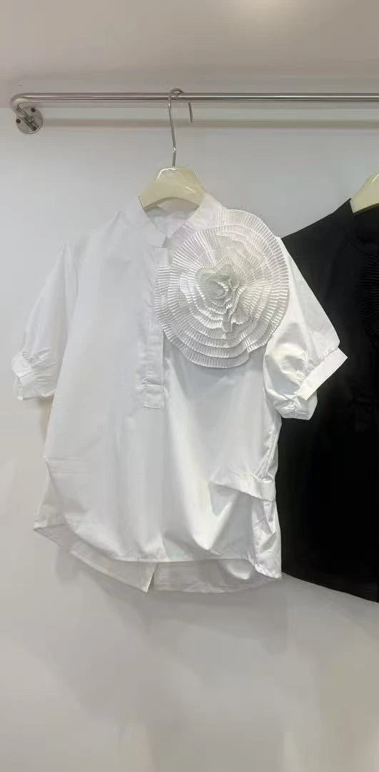 3D Flower Literary Shirt