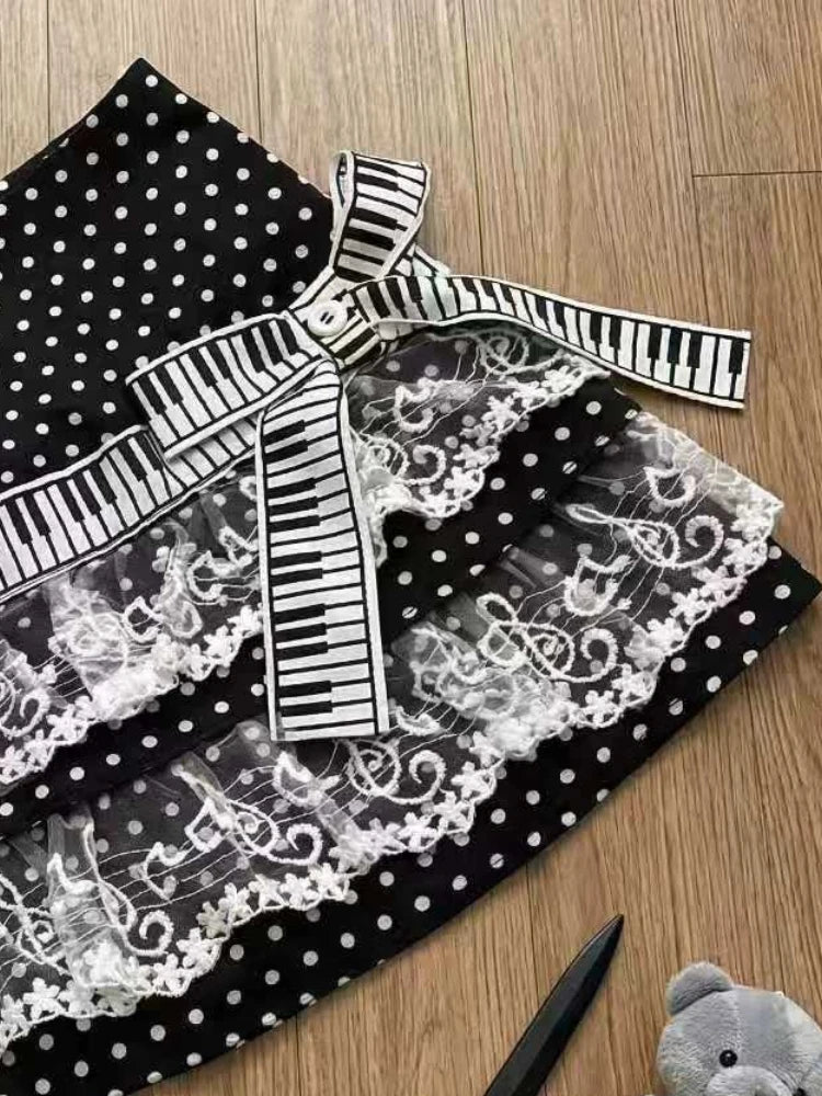Japanese Y2K Gothic Pleated Mini Skirt SA735