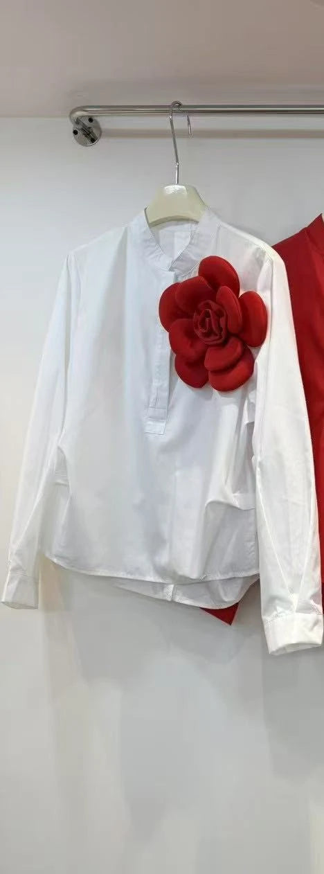 3D Flower Literary Shirt