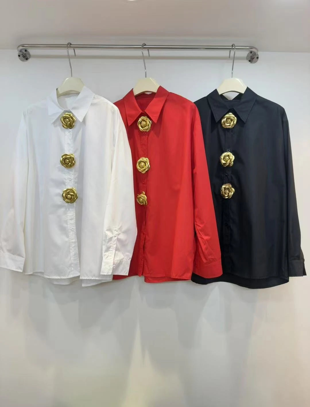 3D Flower Literary Shirt