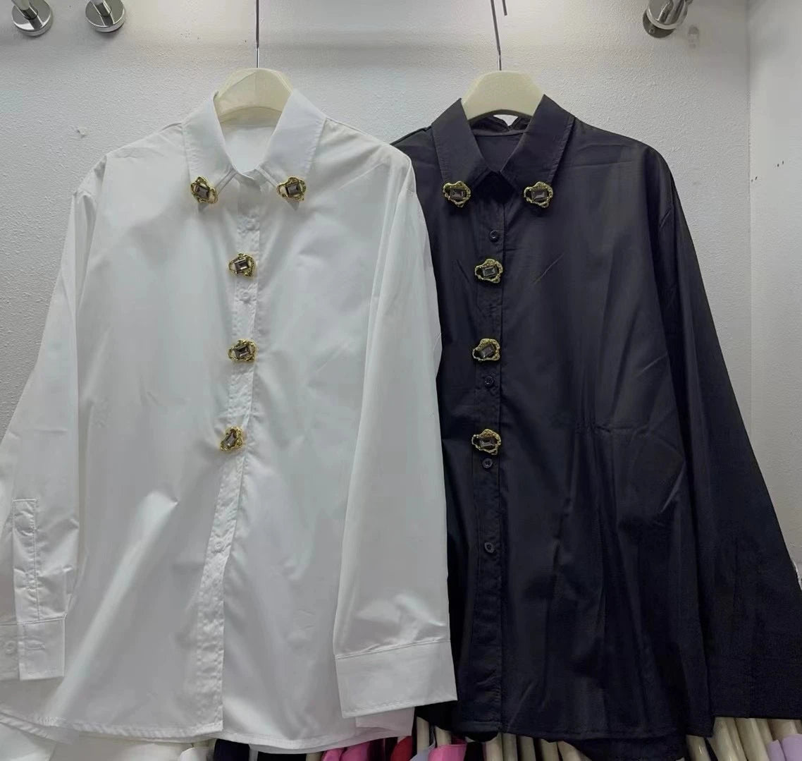 Neploe New Moda Turn-down Collar Long Sleeve Solid Shirt Single Breasted Bow 3D Flower All-match Blouses Summer Casual Fresh Top