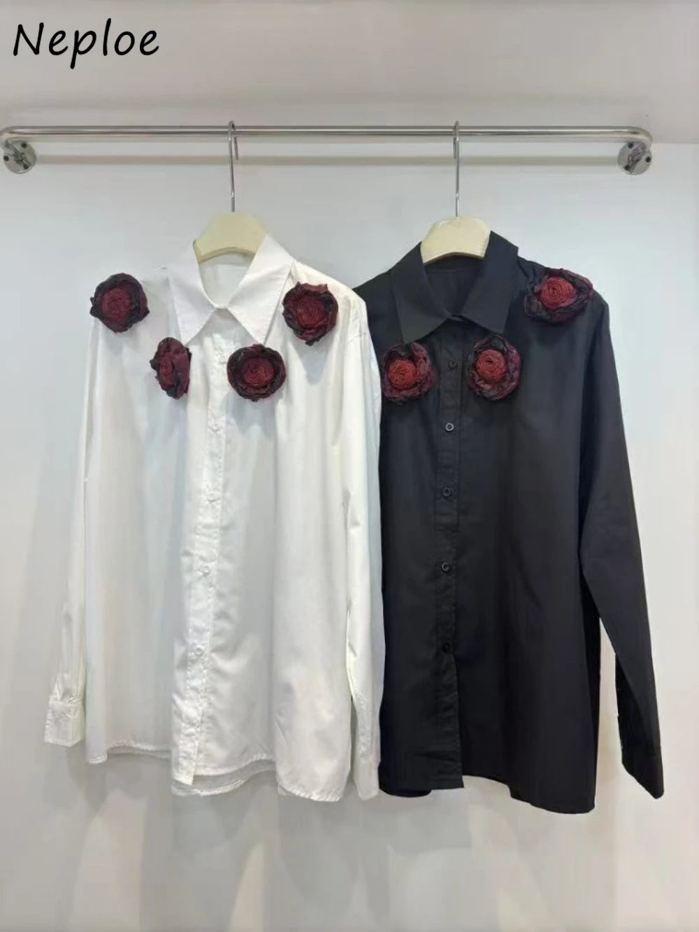 3D Flower Literary Shirt