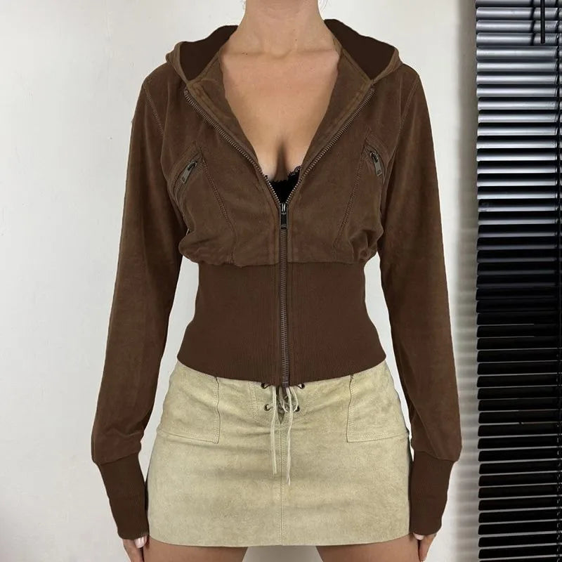 Solid Slim Fit Women’s Short Coat Long Sleeve SA192