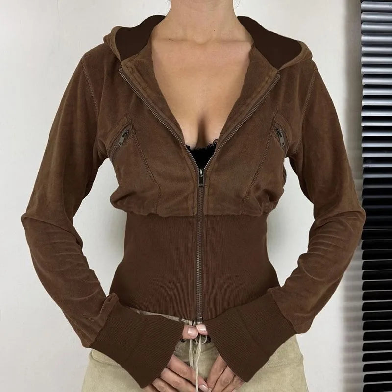 Solid Slim Fit Women’s Short Coat Long Sleeve SA192