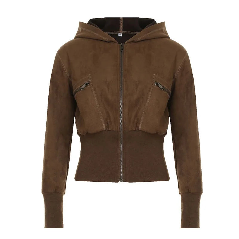 Solid Slim Fit Women’s Short Coat Long Sleeve SA192