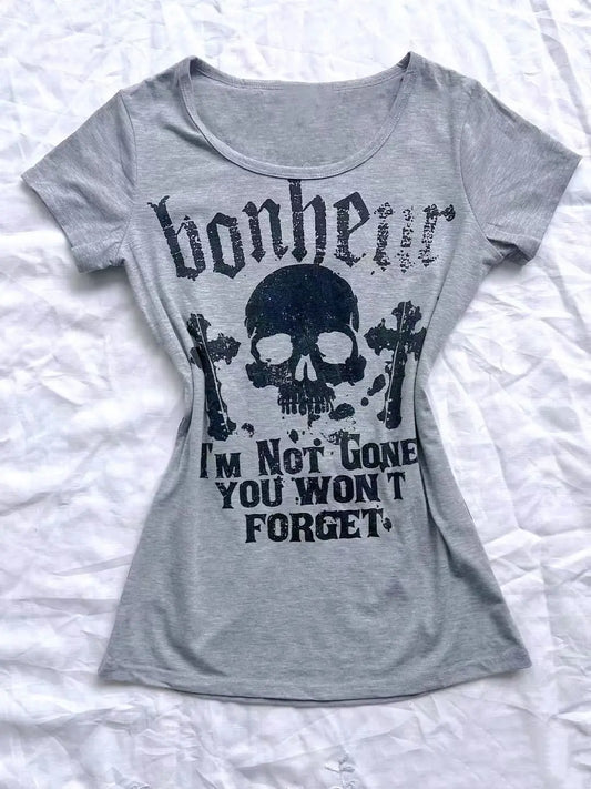 Vintage Shibuya Spice Skeleton Letter Print Vintage Tshirts SA144