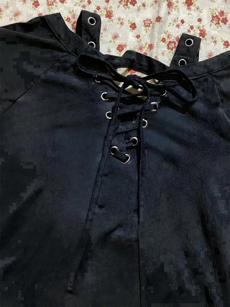 Y2k Aesthetic Gothic Print Women Grunge T-shirts SA125