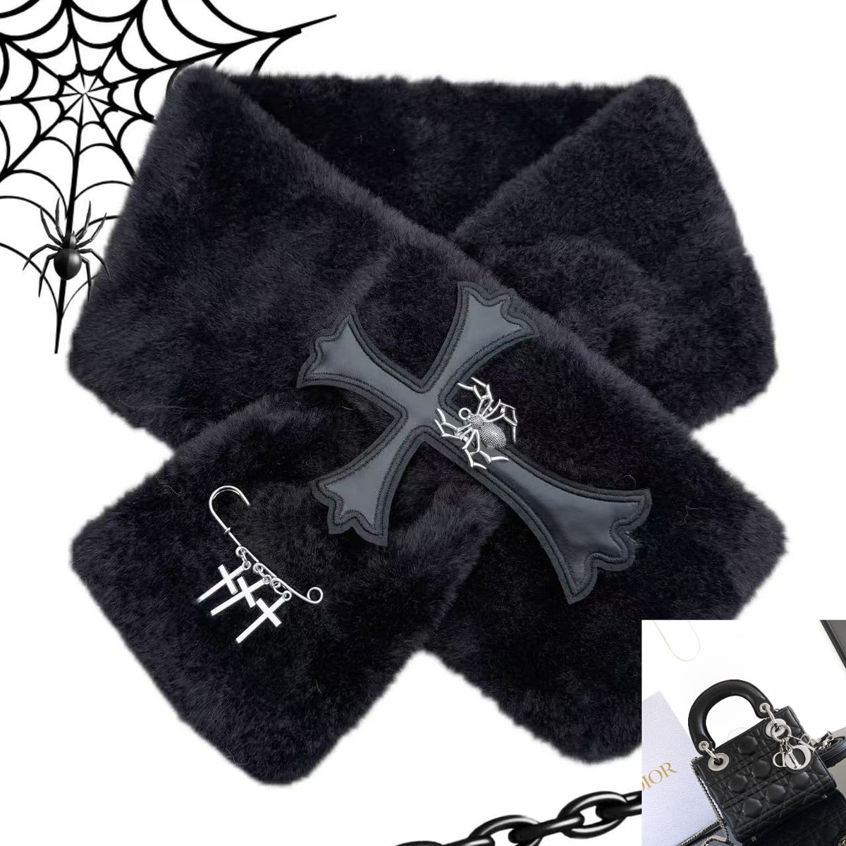 Y2k Plush Scarf SAB225