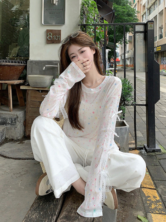 Y2K Bow Long Sleeve Tshirt