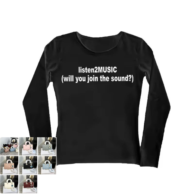 Long Sleeve Crew Neck T-Shirt Women's Top SA537