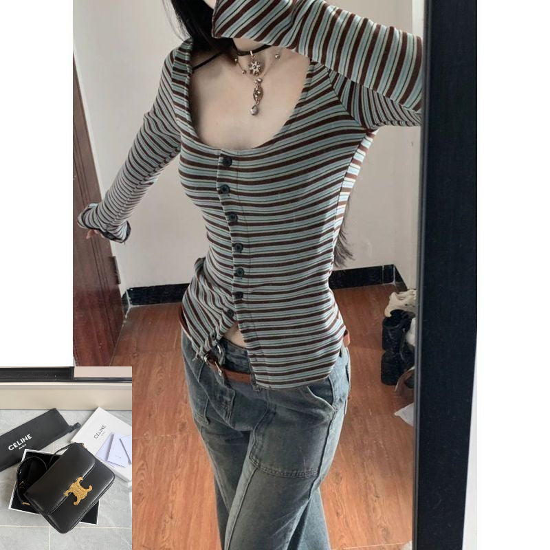 Spicy Retro Striped Tee SA722
