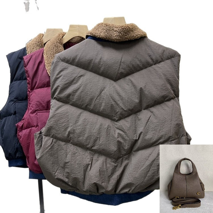 Fleece Vest Splicing Jacket SA436