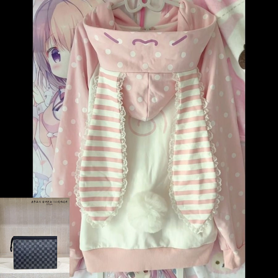 Cute Cardigan Loose Hooded Jacket SAB181