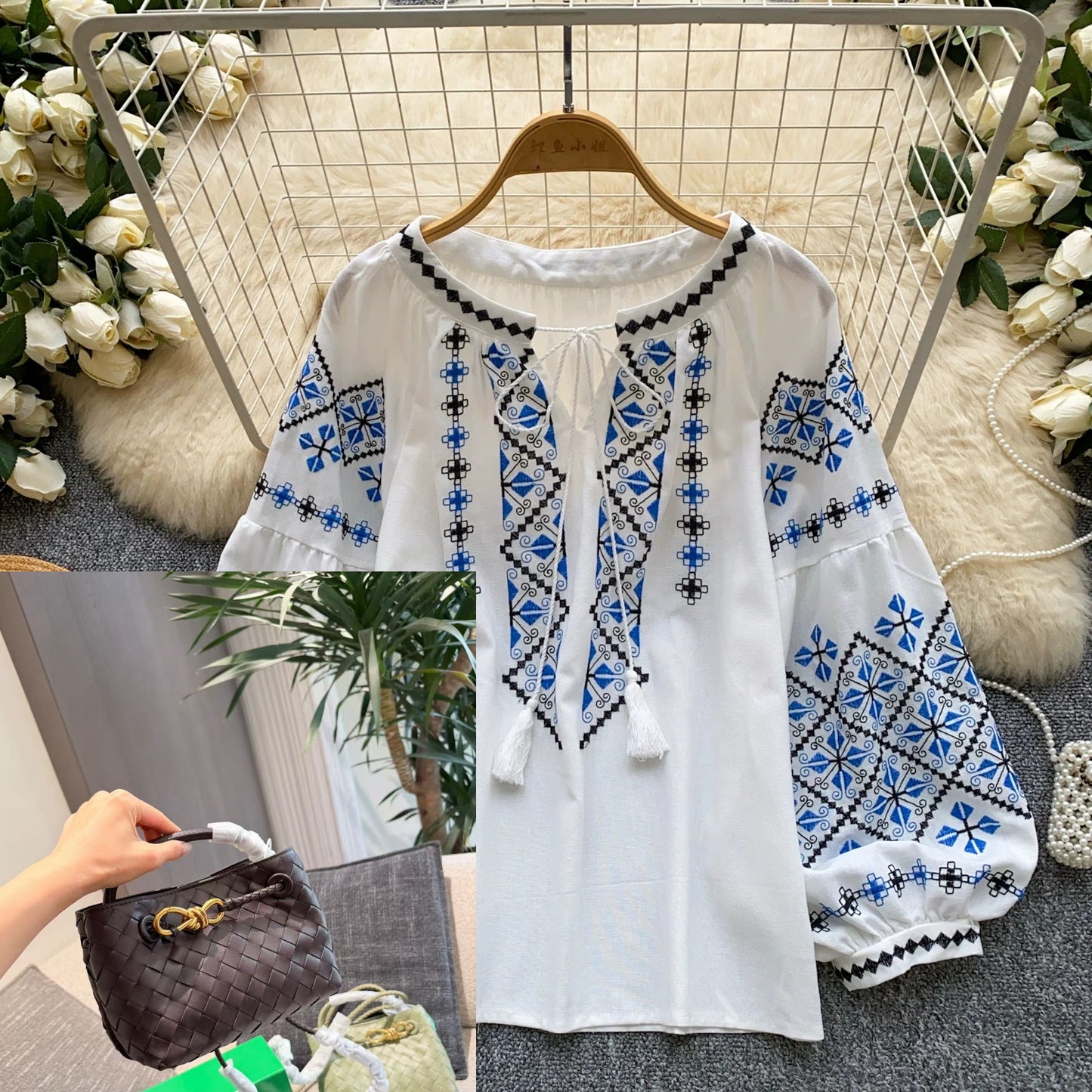 Commuting Style Embroidered Shirt SA987
