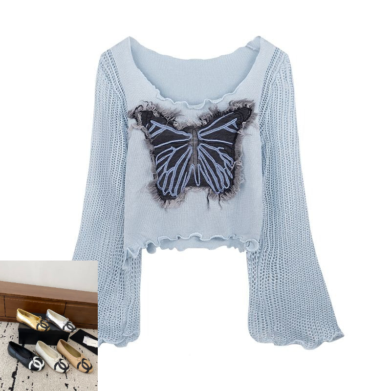 Spicy Girl Style Long-sleeved Knit Sweater SAB155