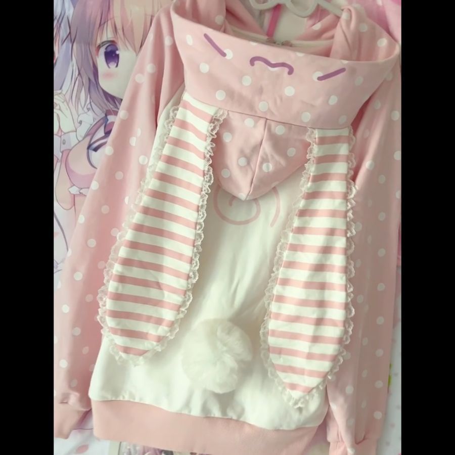 Cute Cardigan Loose Hooded Jacket SAB181