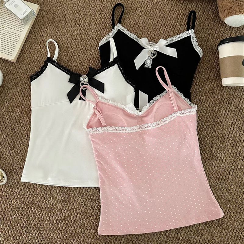 Polka Dot Vest Bow Strap 64D067