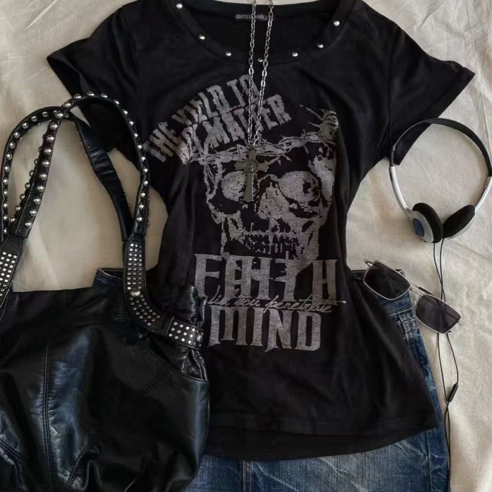 Printed Cotton Short-sleeved T-shirt SA992