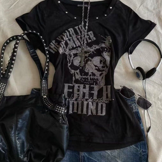 Printed Cotton Short-sleeved T-shirt SA992