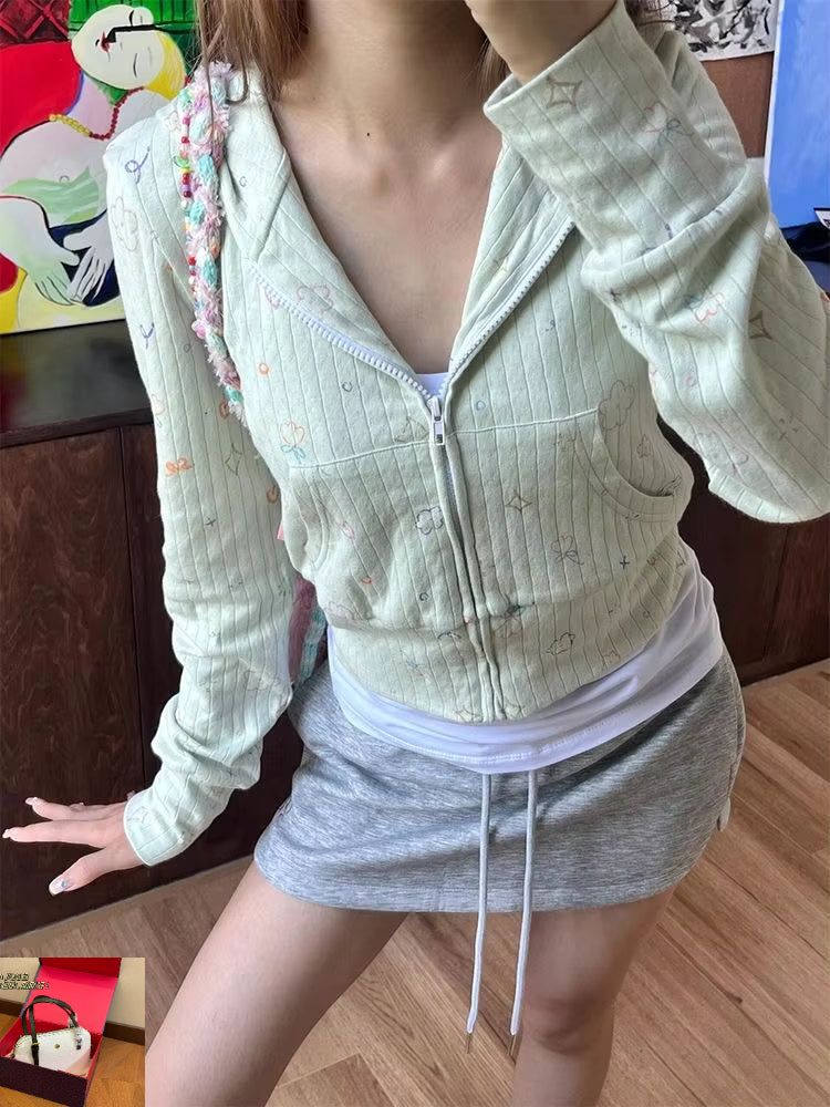 Autumn Zip Up Hooded Sweatshirt SA222