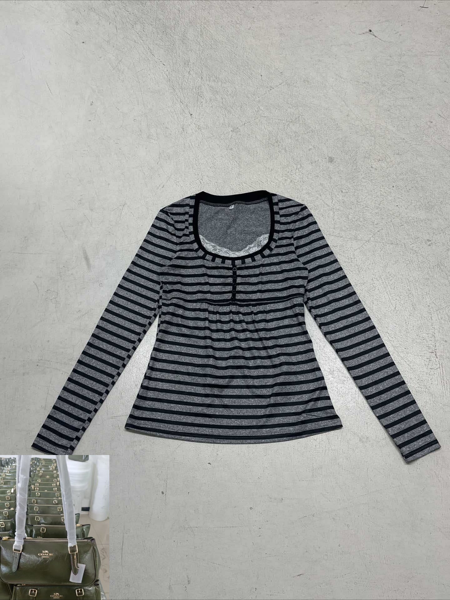 Fake Two-piece Long-sleeved Crew Neck T-shirt  SA528