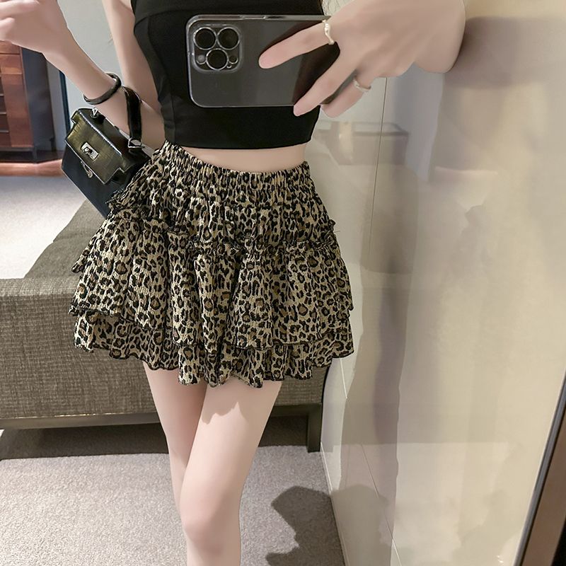Women's Leopard Print High Waist Skirt  SA914