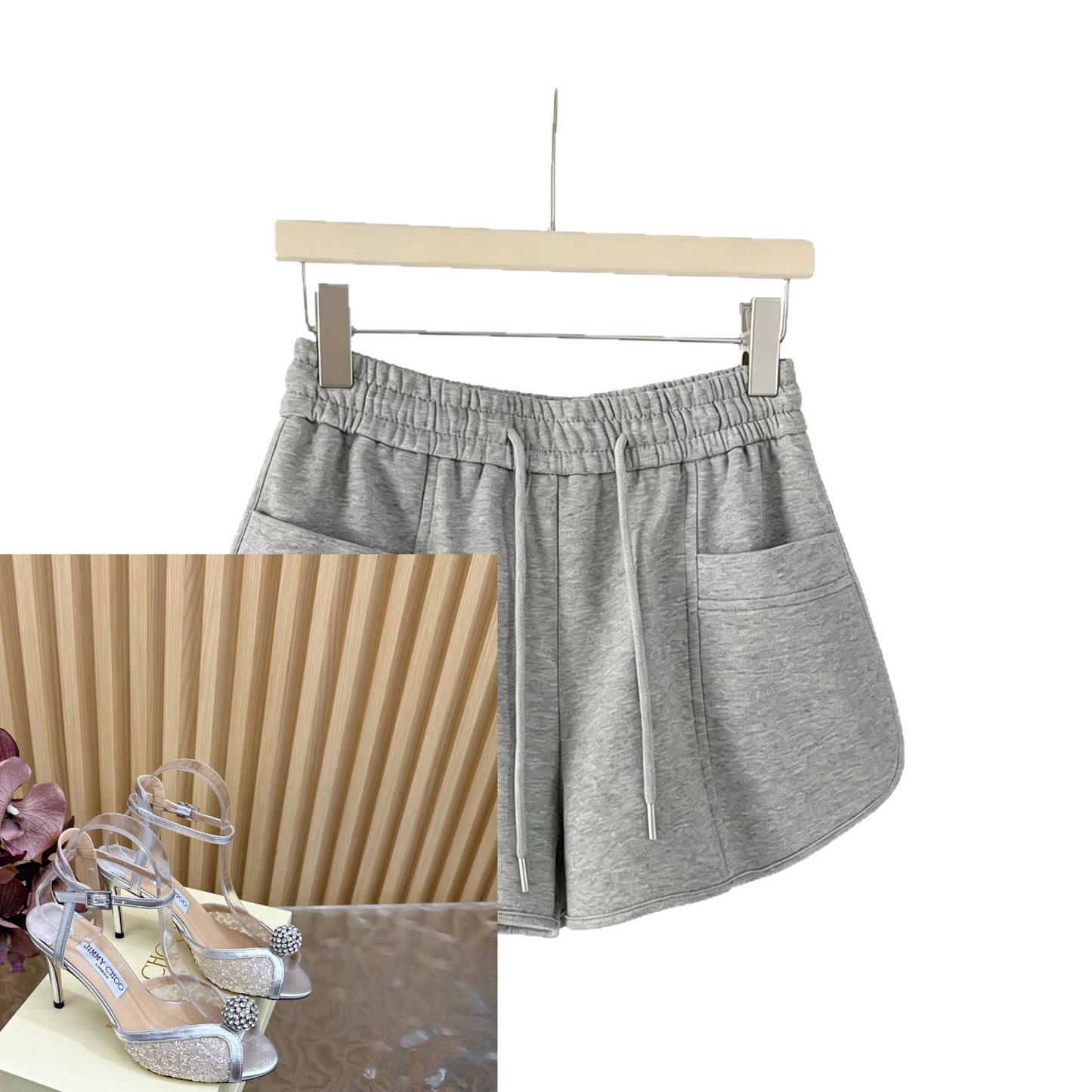Drawstring Straight Wide Leg Hot Pants SA977