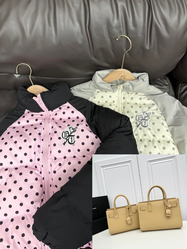 Polka Dot Cotton Clothes Fashion Warm Jacket SA687/SA688