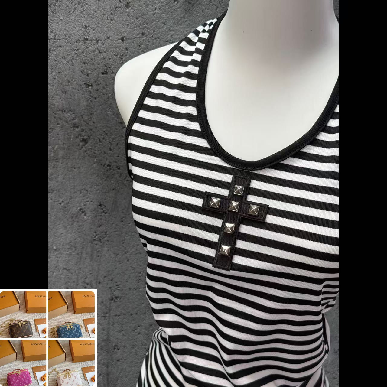 Contrast Striped Top SA993