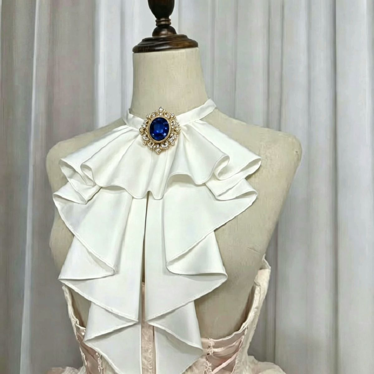 Lolita Gothic Style Gemstone Cross Collar Flower IL 64H084