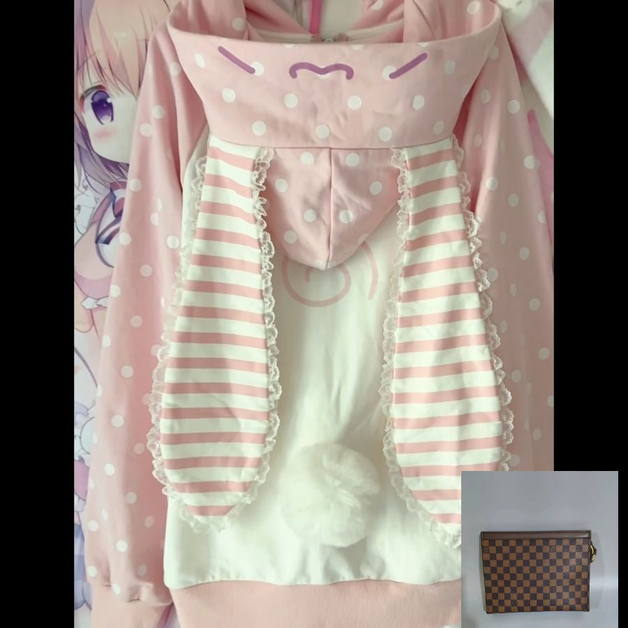 Cute Cardigan Loose Hooded Jacket SAB181