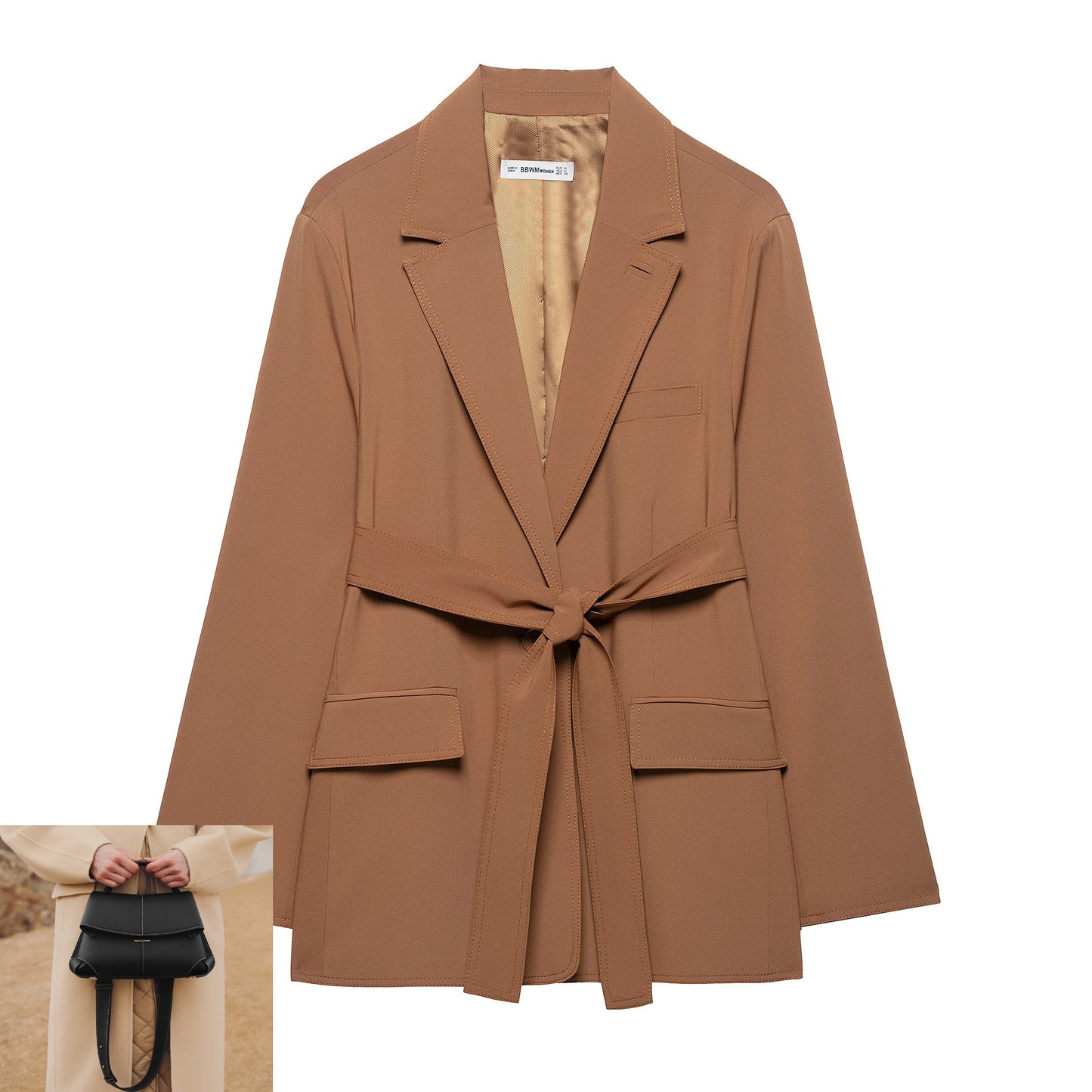 Loose Blazer with Belt  SA422