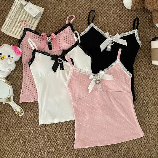 Polka Dot Vest Bow Strap 64D067