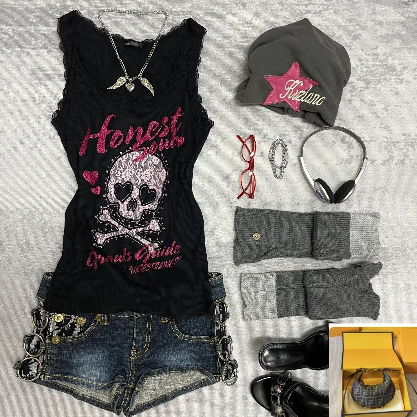 Y2K Skull Sling SA391