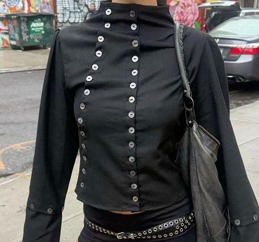 Personalized Button-down Long-sleeved Top SA587