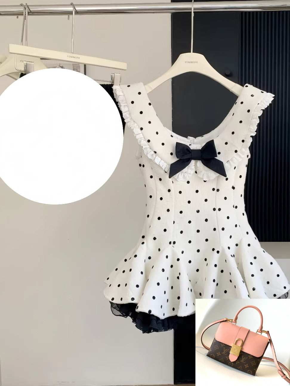 Polka Dot Flutter Sleeve Dress SA827