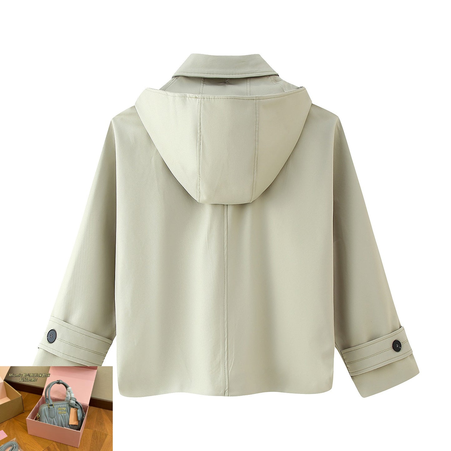 Long Sleeve Short Hooded Windbreaker SA416