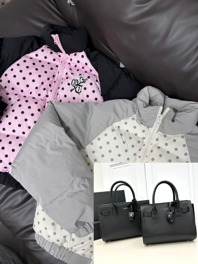 Polka Dot Cotton Clothes Fashion Warm Jacket SA687/SA688
