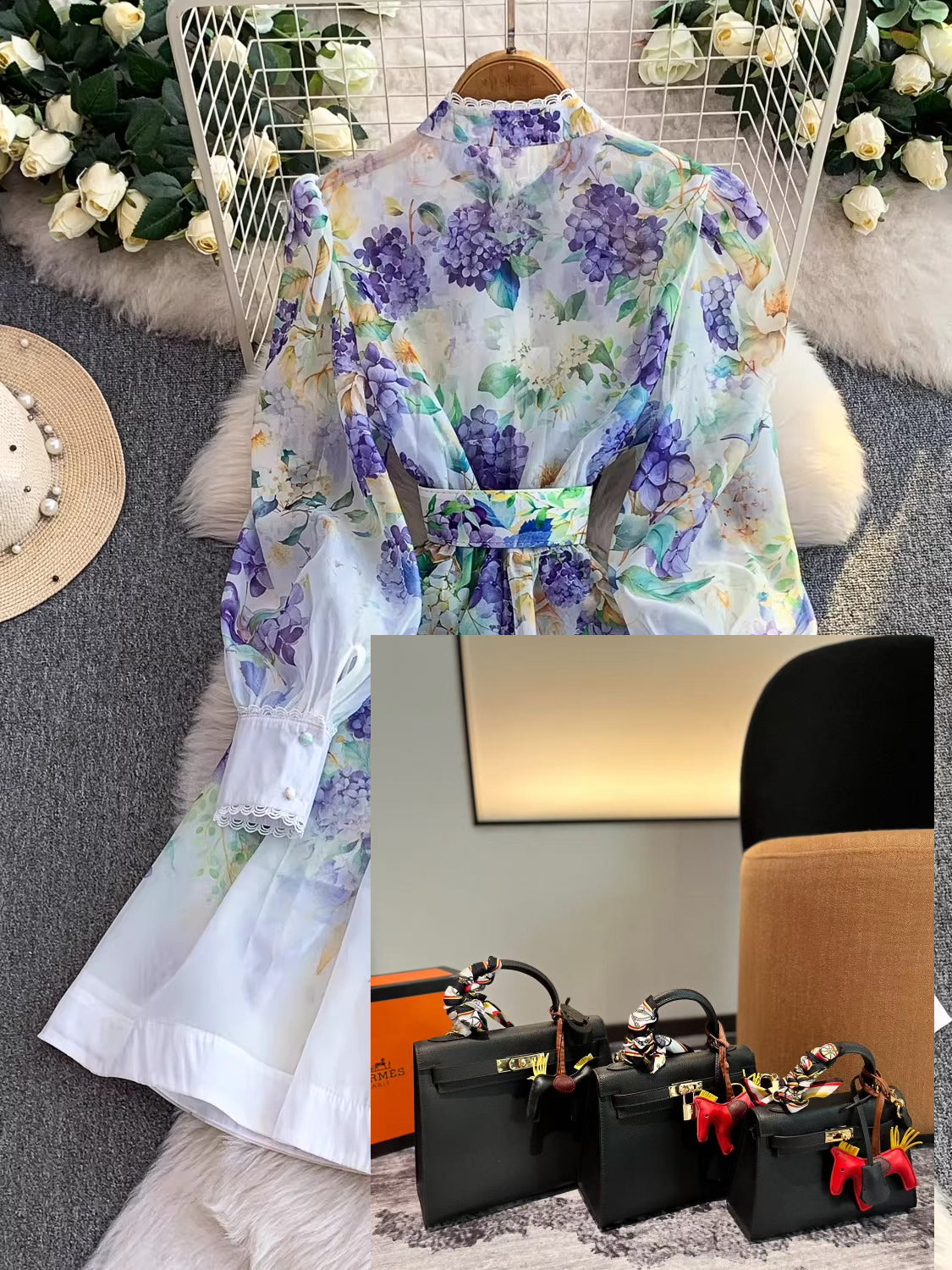 Stand Collar Lantern Long Sleeve Dress SA732/SA733/SA734