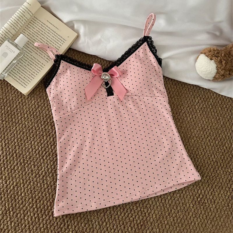 Polka Dot Vest Bow Strap 64D067