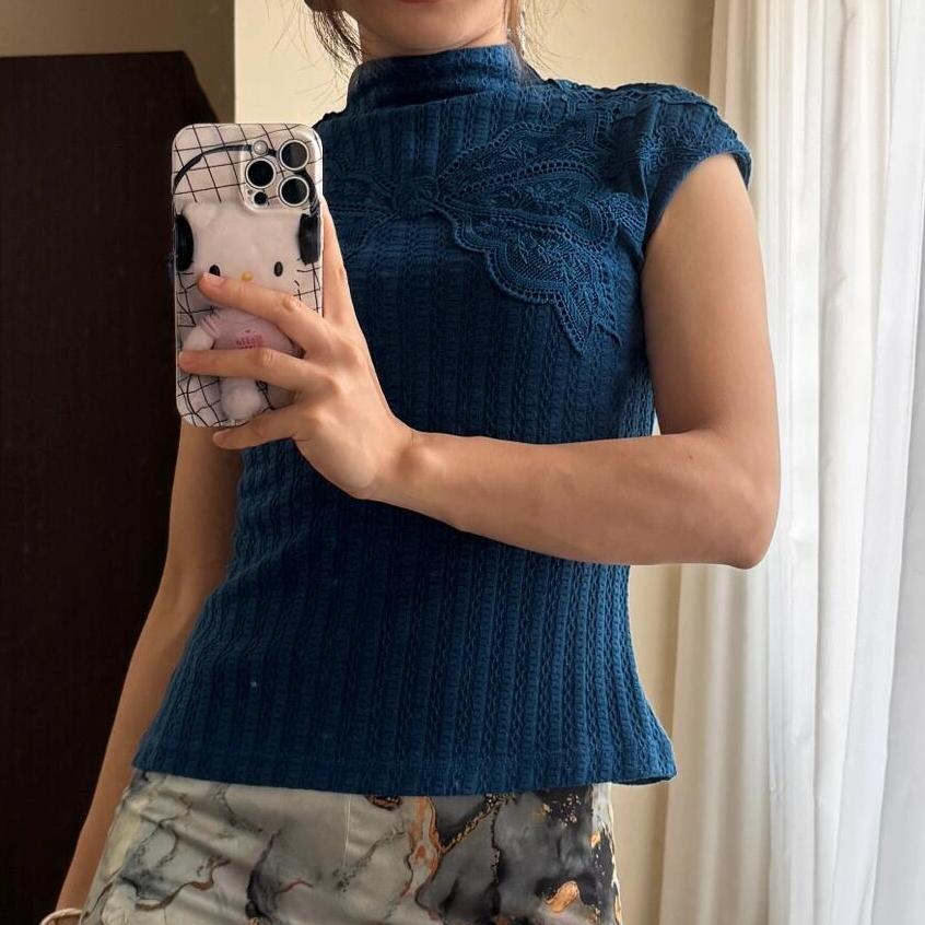 Lace Short-sleeved Top SA818