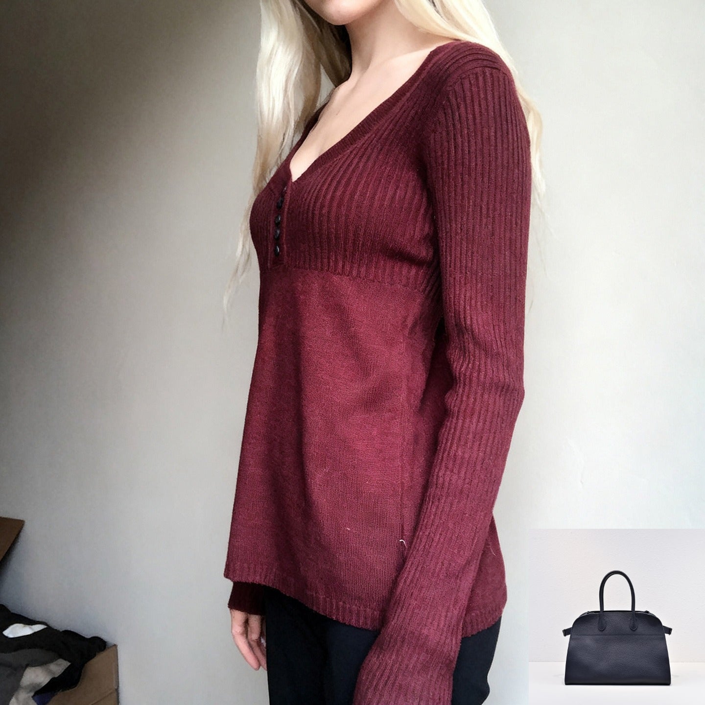 V-neck Breasted Sweater SA529
