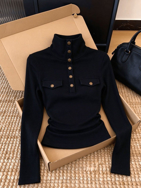 High-neck Long-sleeve T-shirt SAB230