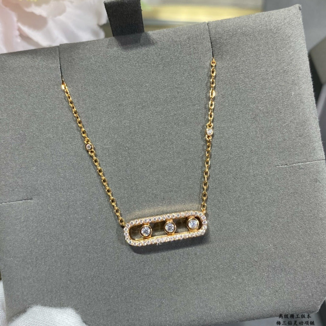 Diamond Pendant Sliding Necklace SAB058