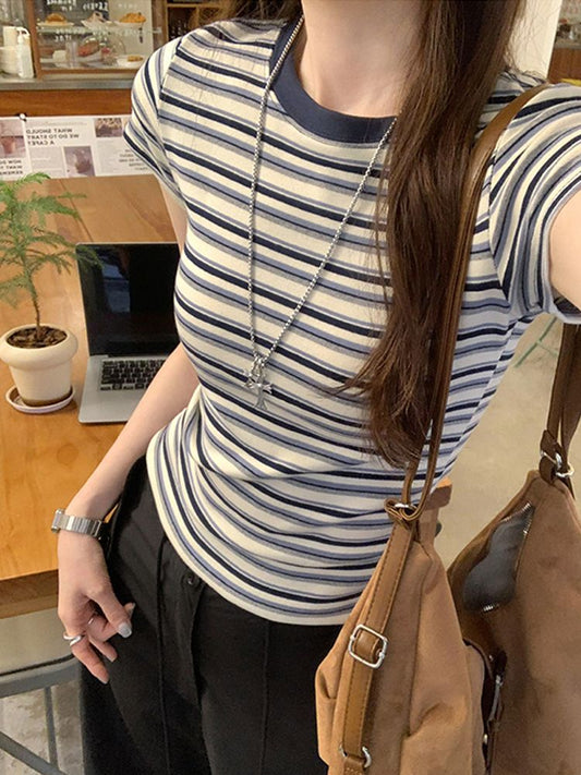 Striped Short Sleeve T-shirt SA869