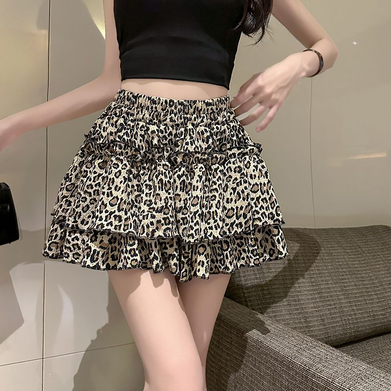 Women's Leopard Print High Waist Skirt  SA914