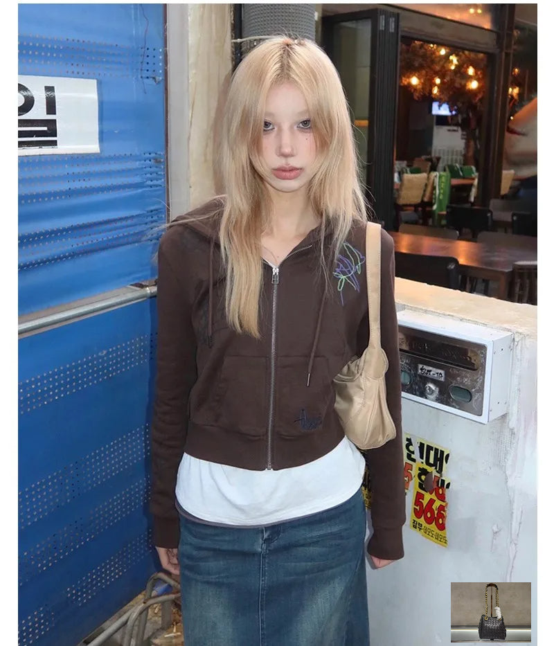 Y2k Cropped Jacket Vintage Harajuku Short Coat SA150