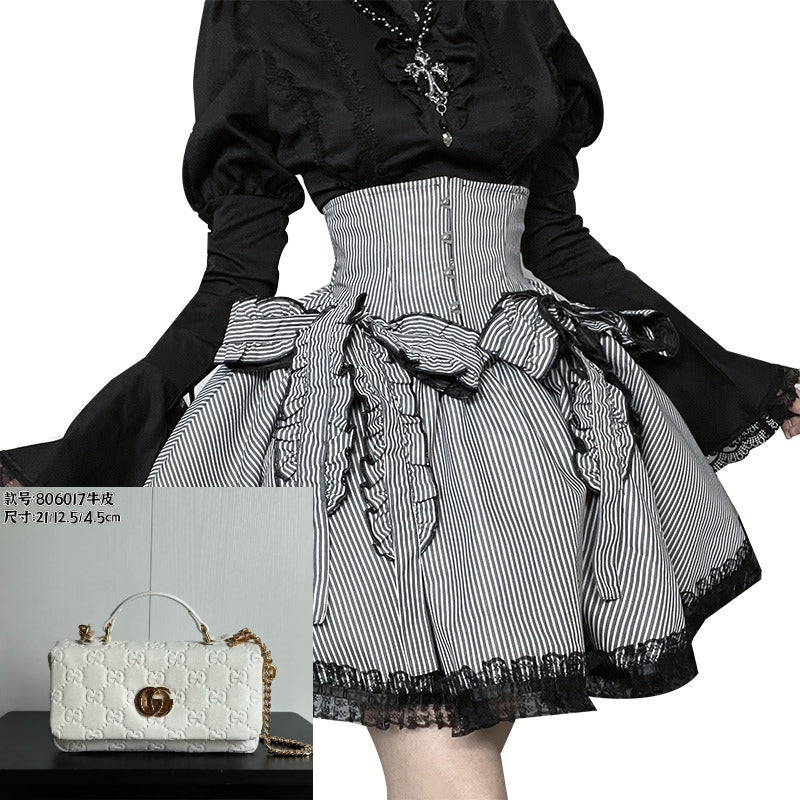 Striped Puffy Skirt  SA708