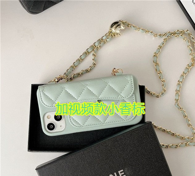 Phone Case Lanyard Crossbody with Lychee Grain Card Holder SP105 FR