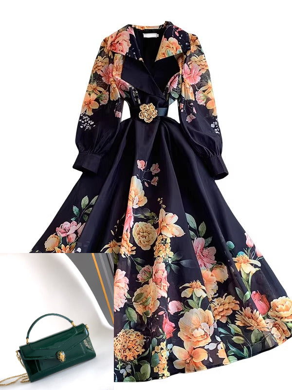 Women's Suit Collar Dress SA747